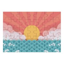 yanfind Picture Puzzle Chinese Playing Clean Cultures Simplicity Sea Styles Curled Elegance Sky Layered Cloud Family Game Intellectual Educational Game Jigsaw Puzzle Toy Set