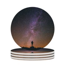yanfind Ceramic Coasters (round) Images Space Night HQ Landscape Way Outer Astronomy Sky Wallpapers Lake Outdoors Family Game Intellectual Educational Game Jigsaw Puzzle Toy Set