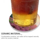 yanfind Ceramic Coasters (round) Gerard Spring Sunrise Landscape Purple Heath Countryside Family Game Intellectual Educational Game Jigsaw Puzzle Toy Set