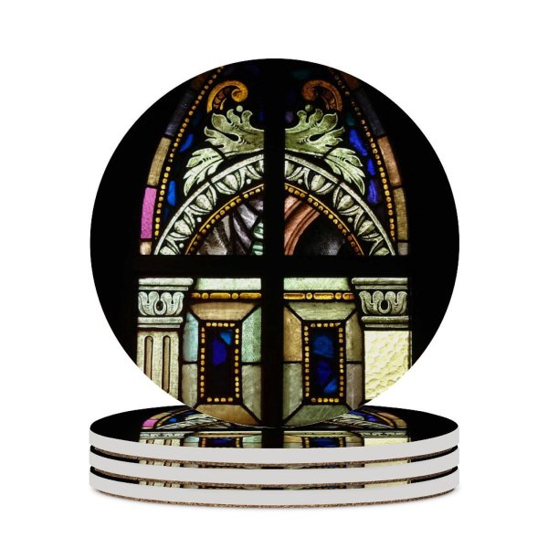 yanfind Ceramic Coasters (round) Vitral Glass Art Crafts Window Light Venezuela Alemania Colony Tovar Paintings Translucent Family Game Intellectual Educational Game Jigsaw Puzzle Toy Set