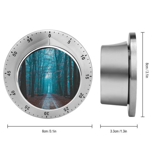 yanfind Timer Fall Foliage Bare Trees Path Forest Morning Scenic Atmosphere 60 Minutes Mechanical Visual Timer