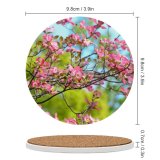 yanfind Ceramic Coasters (round) Flowers Flowers Spring Bokeh Beautiful Bloom Family Game Intellectual Educational Game Jigsaw Puzzle Toy Set