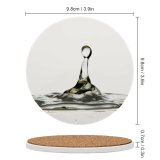 yanfind Ceramic Coasters (round) Watersplash Reflective Abstract Droplets  Render Liquid Macro Drop H O Family Game Intellectual Educational Game Jigsaw Puzzle Toy Set