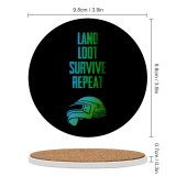 yanfind Ceramic Coasters (round) Black Dark Quotes Games PUBG Survive Loot Repeat PUBG Helmet Family Game Intellectual Educational Game Jigsaw Puzzle Toy Set