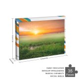 yanfind Picture Puzzle Sunrise Paddy Fields Landscape Countryside Agriculture Morning Scenic Family Game Intellectual Educational Game Jigsaw Puzzle Toy Set