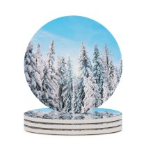 yanfind Ceramic Coasters (round) Fir Images Yosemite Flora HQ Pine Snow Sky Wallpapers Plant Tree Stock Family Game Intellectual Educational Game Jigsaw Puzzle Toy Set