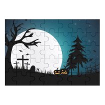 yanfind Picture Puzzle Celebrations Halloween Halloween Pumpkins  Night Silhouette Family Game Intellectual Educational Game Jigsaw Puzzle Toy Set