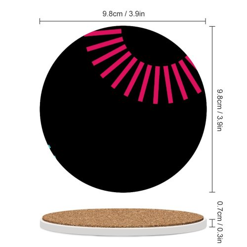 yanfind Ceramic Coasters (round) Abstract Black Dark Minimal Cyan Gears Minimalist AMOLED Family Game Intellectual Educational Game Jigsaw Puzzle Toy Set