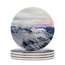 yanfind Ceramic Coasters (round) Parthiban Mohanraj  Mountains Snow Covered Sunrise Landscape  Range Misty Cloudy Family Game Intellectual Educational Game Jigsaw Puzzle Toy Set