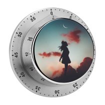 yanfind Timer Luizclas Girl Mood Silhouette Evening Sky 60 Minutes Mechanical Visual Timer