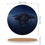 yanfind Ceramic Coasters (round) MacOS Catalina Mountains Island Night Family Game Intellectual Educational Game Jigsaw Puzzle Toy Set