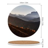 yanfind Ceramic Coasters (round) Luca Bravo Giau Pass Mountains Dolomites Mist Foggy Landscape Italy Family Game Intellectual Educational Game Jigsaw Puzzle Toy Set