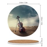 yanfind Ceramic Coasters (round) Alexandra Gruber Violin Musical Desert Storm Family Game Intellectual Educational Game Jigsaw Puzzle Toy Set