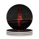 yanfind Ceramic Coasters (round) Black Dark Golden Gate  Night Dark Illuminated  Francisco Family Game Intellectual Educational Game Jigsaw Puzzle Toy Set