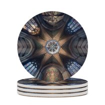 yanfind Ceramic Coasters (round) Otto Berkeley Ely Cathedral Ancient Architecture Cathedral Dome Stained Glass United Family Game Intellectual Educational Game Jigsaw Puzzle Toy Set