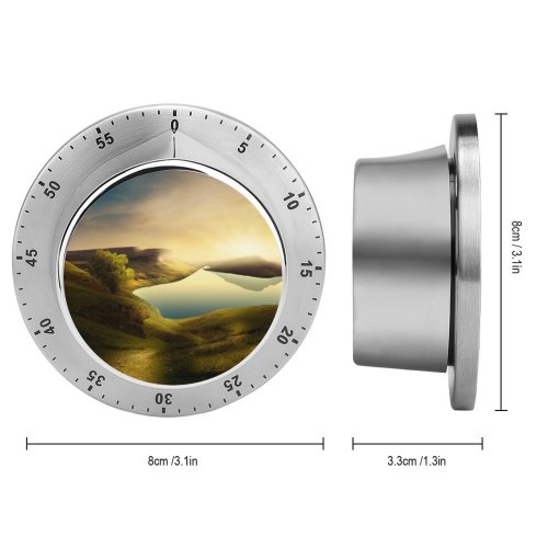 yanfind Timer Dorothe Landscape Sunset Mountains Lake Reflection Clear Sky 60 Minutes Mechanical Visual Timer