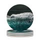 yanfind Ceramic Coasters (round) Daria Shevtsova Beach Aerial Seashore Ocean Family Game Intellectual Educational Game Jigsaw Puzzle Toy Set
