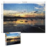 yanfind Picture Puzzle Coastal Ocean Sunset Clouds Sky Boats Coastline Dramatic Reflection Cloud Horizon Resources Family Game Intellectual Educational Game Jigsaw Puzzle Toy Set