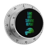 yanfind Timer Black Dark Quotes Games PUBG Survive Loot Repeat PUBG Helmet 60 Minutes Mechanical Visual Timer