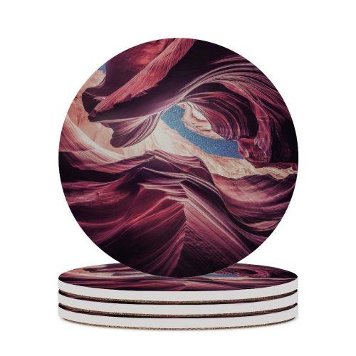 yanfind Ceramic Coasters (round) Grafixart Lower Antelope Canyon Starry Sky Night Arizona USA Family Game Intellectual Educational Game Jigsaw Puzzle Toy Set
