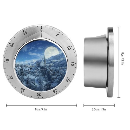 yanfind Timer Winter  Frozen Forest Village Snowfall 60 Minutes Mechanical Visual Timer