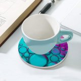 yanfind Ceramic Coasters (round) Bruno Bosse Abstract Bubbles Spectrum Colorful  Turquoise Family Game Intellectual Educational Game Jigsaw Puzzle Toy Set