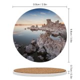 yanfind Ceramic Coasters (round) Sven Muller Mono Lake Rocky Shore Sunset Dusk Family Game Intellectual Educational Game Jigsaw Puzzle Toy Set