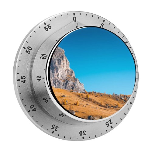 yanfind Timer Cliff Landscape Autumn Clear Sky 60 Minutes Mechanical Visual Timer
