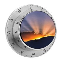 yanfind Timer Sunset Hills  Rays Clouds 60 Minutes Mechanical Visual Timer