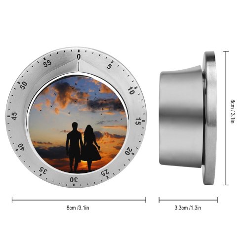 yanfind Timer Love Couple Silhouette Sunset Together Dawn Evening Clouds 60 Minutes Mechanical Visual Timer