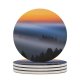 yanfind Ceramic Coasters (round) Sunrise Dawn Early Morning Foggy Family Game Intellectual Educational Game Jigsaw Puzzle Toy Set