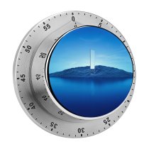 yanfind Timer Karan Gujar Island Glass Illumination Scenic 60 Minutes Mechanical Visual Timer