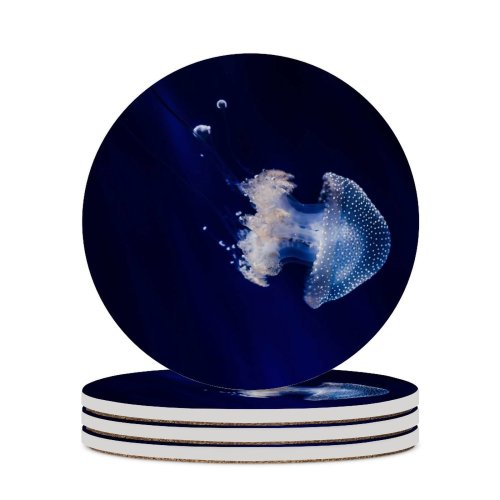 yanfind Ceramic Coasters (round) Vincentiu Solomon Jellyfish Sea  Aquarium Dark Underwater Glowing Transparent Closeup Family Game Intellectual Educational Game Jigsaw Puzzle Toy Set