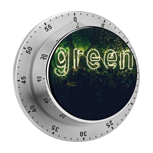 yanfind Timer Daria Shevtsova Neon Plant Illuminated Leaves 60 Minutes Mechanical Visual Timer