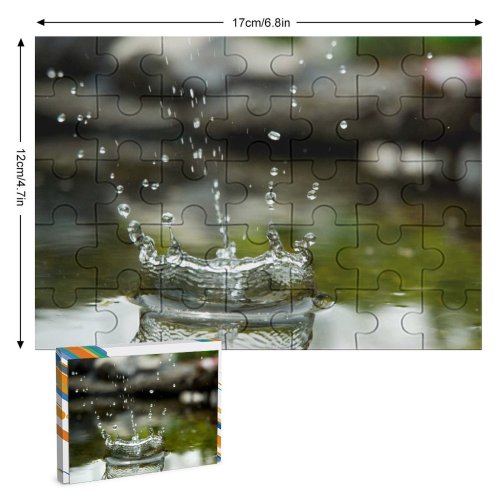 yanfind Picture Puzzle Cdwaldi Kitazume Rock  Pond still Capture Macro Resources Drop Reflection Liquid Family Game Intellectual Educational Game Jigsaw Puzzle Toy Set