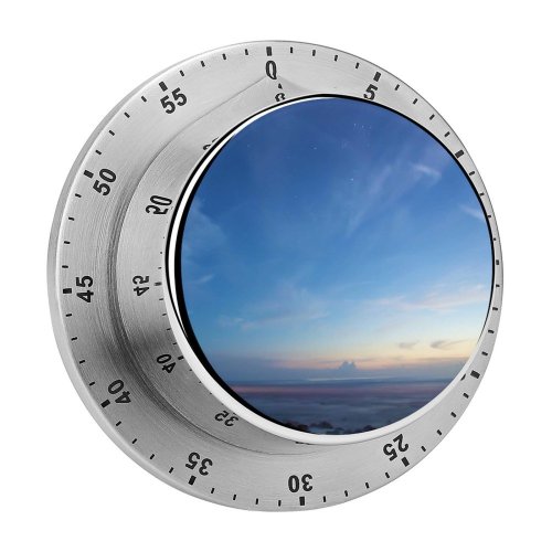 yanfind Timer Clear Sky Sunset Dusk Starry Horizon Beach Seascape Rocky Shore 60 Minutes Mechanical Visual Timer