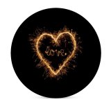 yanfind Ceramic Coasters (round) Black Dark Love Love Heart Sparkles Night Letters Family Game Intellectual Educational Game Jigsaw Puzzle Toy Set