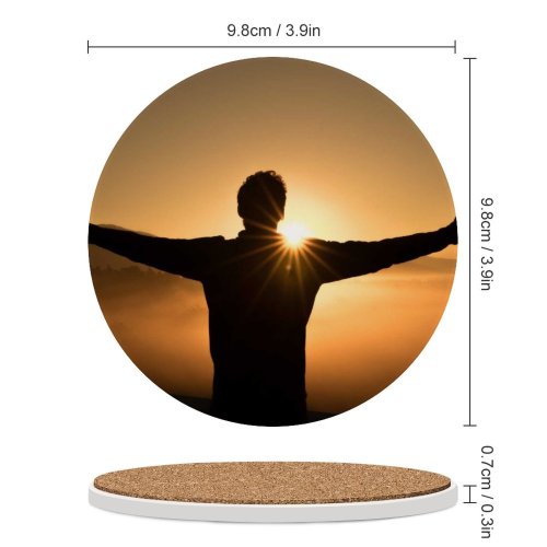 yanfind Ceramic Coasters (round) Images Stress Tranquillity Wallpapers Calmness Free Church Sunlight Chiang Pictures Worry-Free Sunrise Family Game Intellectual Educational Game Jigsaw Puzzle Toy Set