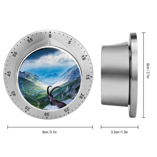 yanfind Timer Robin Kamp Mount Pilatus Goat Landscape Valley Clouds Sunlight Scenic 60 Minutes Mechanical Visual Timer