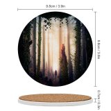 yanfind Ceramic Coasters (round) Thiago Garcia Fantasy Girl Alone Forest Mystic Surreal Portal Dream Family Game Intellectual Educational Game Jigsaw Puzzle Toy Set