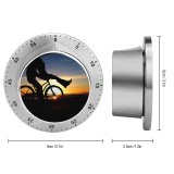yanfind Timer Love Couple Sunset Romantic Kiss Bicycle Silhouette Dusk Evening 60 Minutes Mechanical Visual Timer