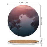 yanfind Ceramic Coasters (round) Images Fog Mist River Aerial Quiet Wallpapers Lake  Tree Free States Family Game Intellectual Educational Game Jigsaw Puzzle Toy Set