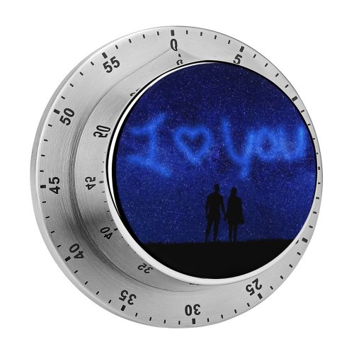 yanfind Timer Gerd Altmann Love I Love You Starry Sky Couple Silhouette Heart Valentines 60 Minutes Mechanical Visual Timer