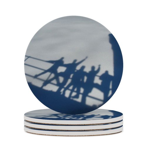 yanfind Ceramic Coasters (round) Snow Shadows Fun Winter  Silhouette Boys Girls Funny Banister Castle Sky Family Game Intellectual Educational Game Jigsaw Puzzle Toy Set