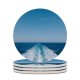yanfind Ceramic Coasters (round) Mykonos Sky Waterfront Sea Outdoors Greece Tranquil Over Motion Scenics Space Beauty Family Game Intellectual Educational Game Jigsaw Puzzle Toy Set