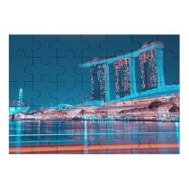 yanfind Picture Puzzle Pang Yuhao Marina Bay Sands Singapore Hour Night Lights Waterfront Reflection Family Game Intellectual Educational Game Jigsaw Puzzle Toy Set