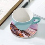 yanfind Ceramic Coasters (round) Bay Fires Tasmania Australia Sunrise Rocky Coast Seascape Ocean Clouds Purple Sky Family Game Intellectual Educational Game Jigsaw Puzzle Toy Set