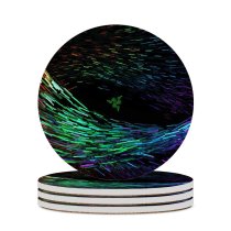 yanfind Ceramic Coasters (round) Abstract Technology Razer Multicolor Particles Swarm Family Game Intellectual Educational Game Jigsaw Puzzle Toy Set