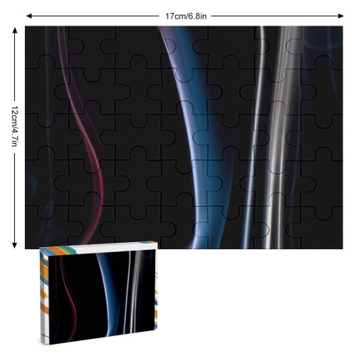 yanfind Picture Puzzle Abstract  Aroma Art Curve Dynamic Elegant Flow form Incense Magic Motion#362 Family Game Intellectual Educational Game Jigsaw Puzzle Toy Set