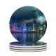 yanfind Ceramic Coasters (round) Serey Kim Hong Kong City Reflection Skyscrapers  Architecture Cityscape Night Lights Family Game Intellectual Educational Game Jigsaw Puzzle Toy Set